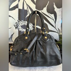 Marc By Marc Jacobs Classic Q Groovee Satchel Bag - Black Pebbled Leather